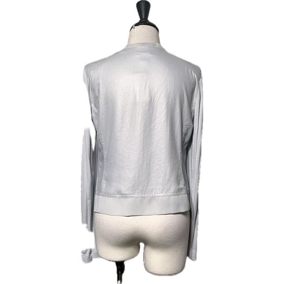 Cache NWT Silver Grey Long Sleeve Silky Jacket Shrug Size 8 - Picture 3 of 6